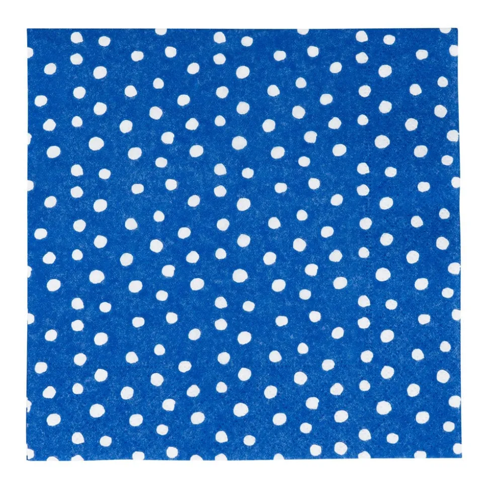 Small Dots Royal Blue Luncheon Napkins - 20 Per Package