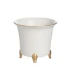 Small White & Gold Cachepot