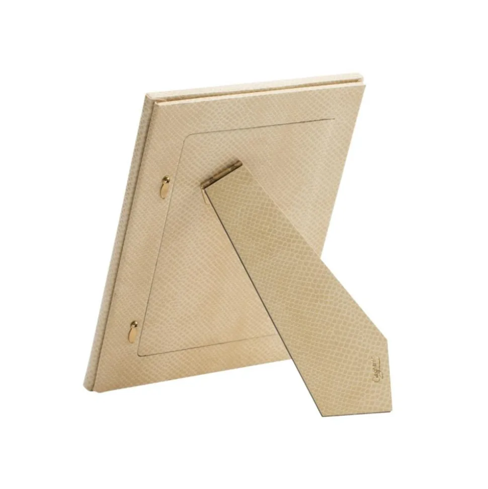 Snakeskin 4" x 6" Picture Frame in Ivory - 1 Each