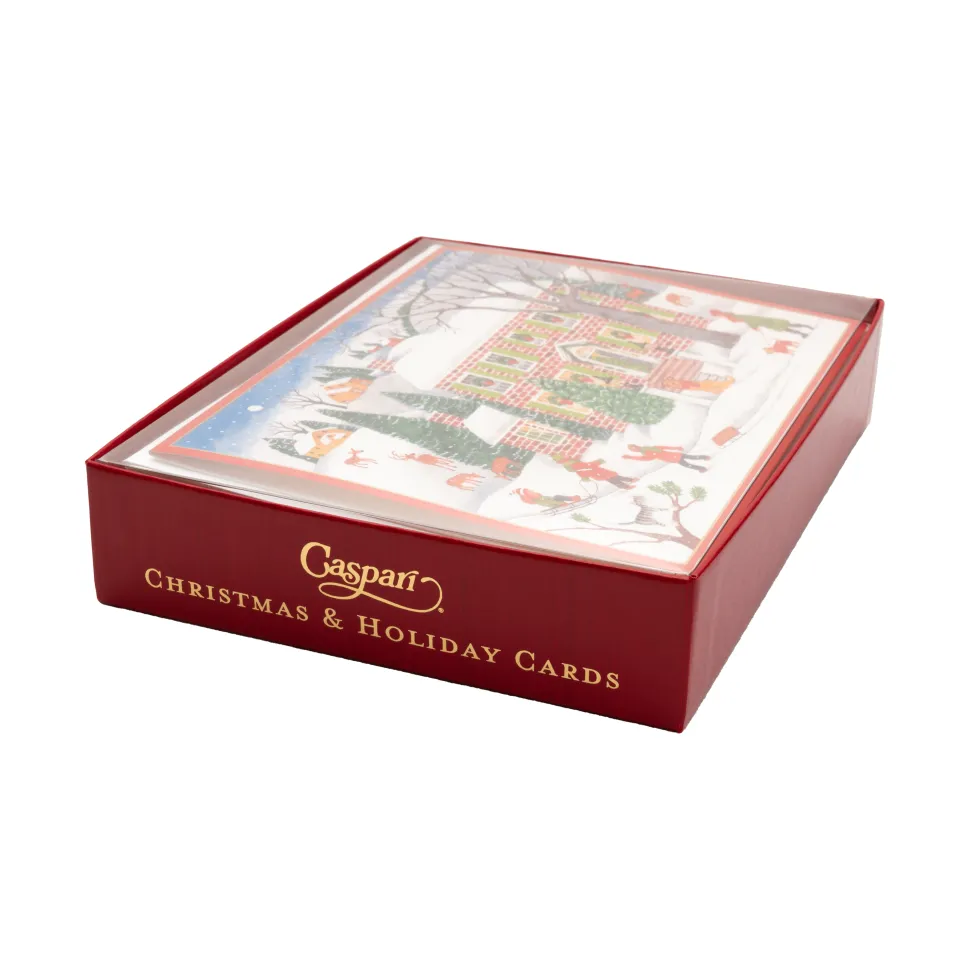 Snow Fun Classic Boxed Christmas Cards - includes 15 cards & envelopes