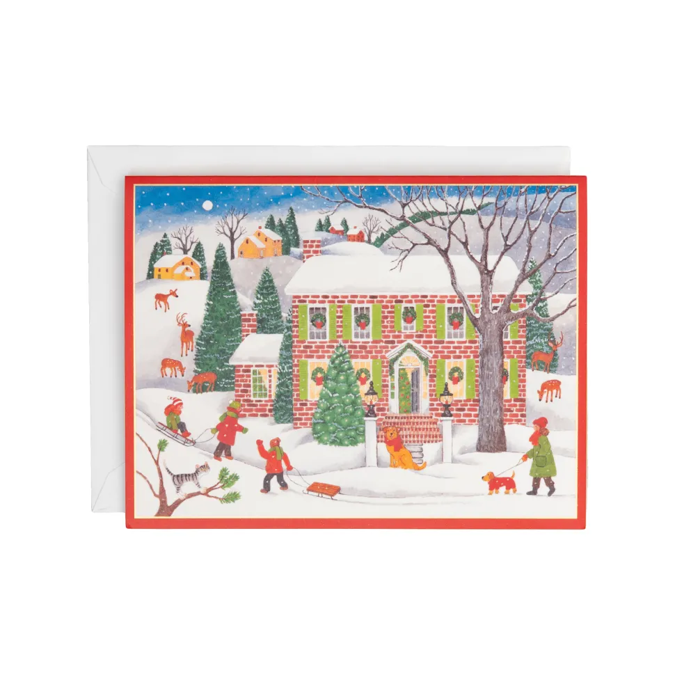 Snow Fun Classic Boxed Christmas Cards - includes 15 cards & envelopes