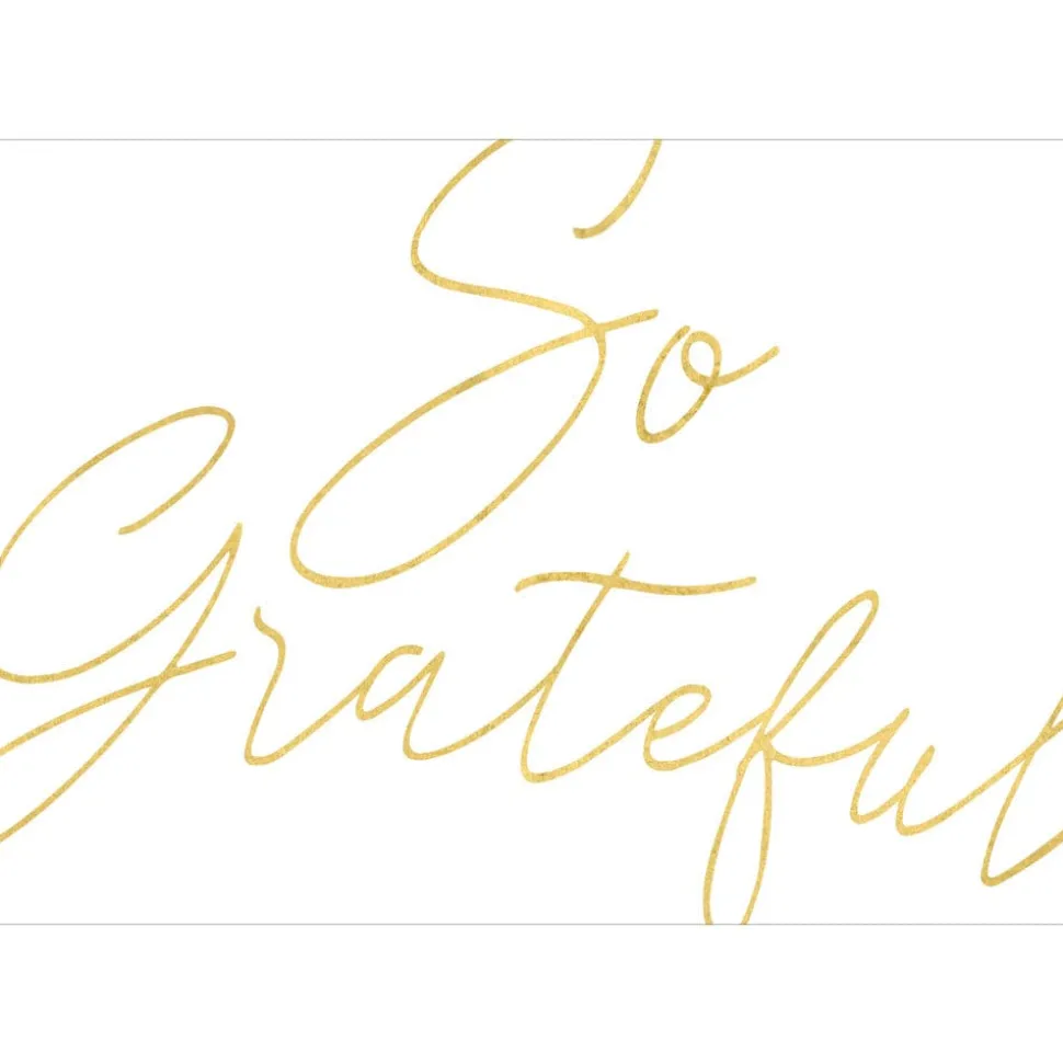 So Grateful Foil Thank You Notes - 8 Note Cards And Envelopes
