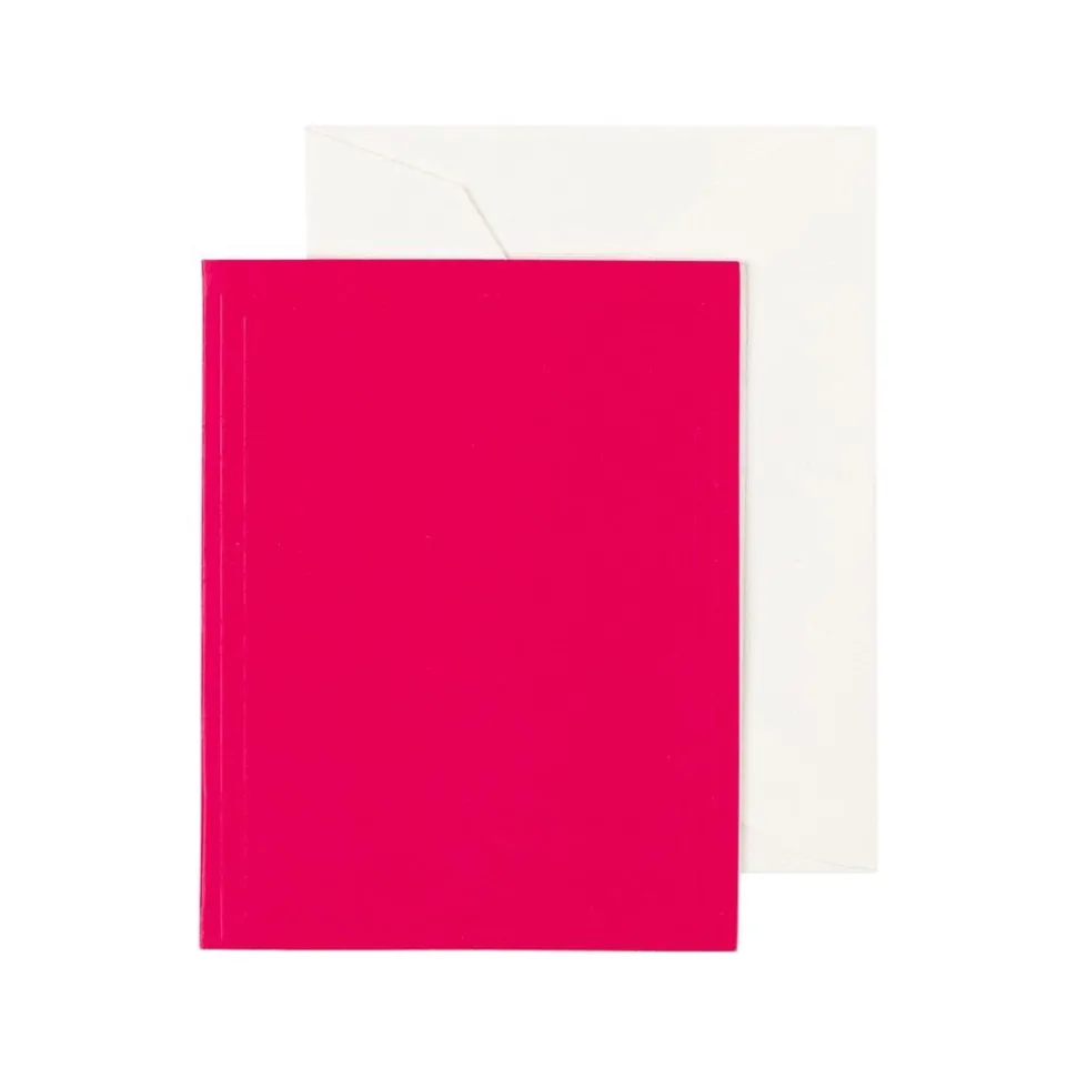 Solid Gift Enclosure Cards in Fuchsia - 4 Mini Cards & 4 Envelopes