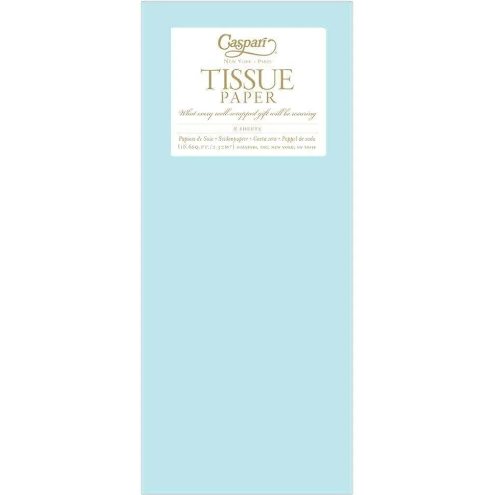 Solid Tissue Paper in Light Blue - 8 Sheets Included