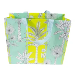 Southern Palms Turquoise & Lime Large Gift Bags - 1 Each