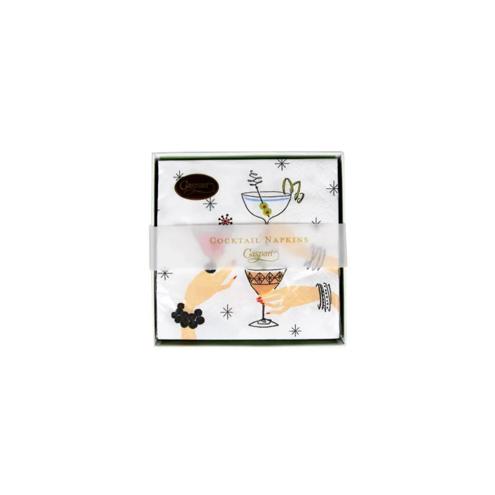 Speakeasy Boxed Cocktail Napkins - 40 Per Box
