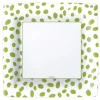 Spots Square Paper Dinner Plates in Green - 8 Per Package
