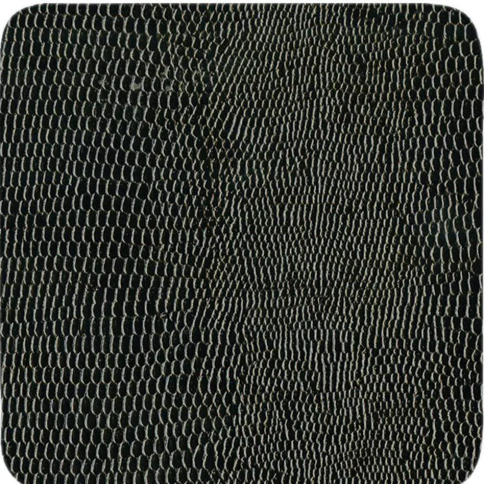 Square Lizard Coasters in Black - 8 Per Box