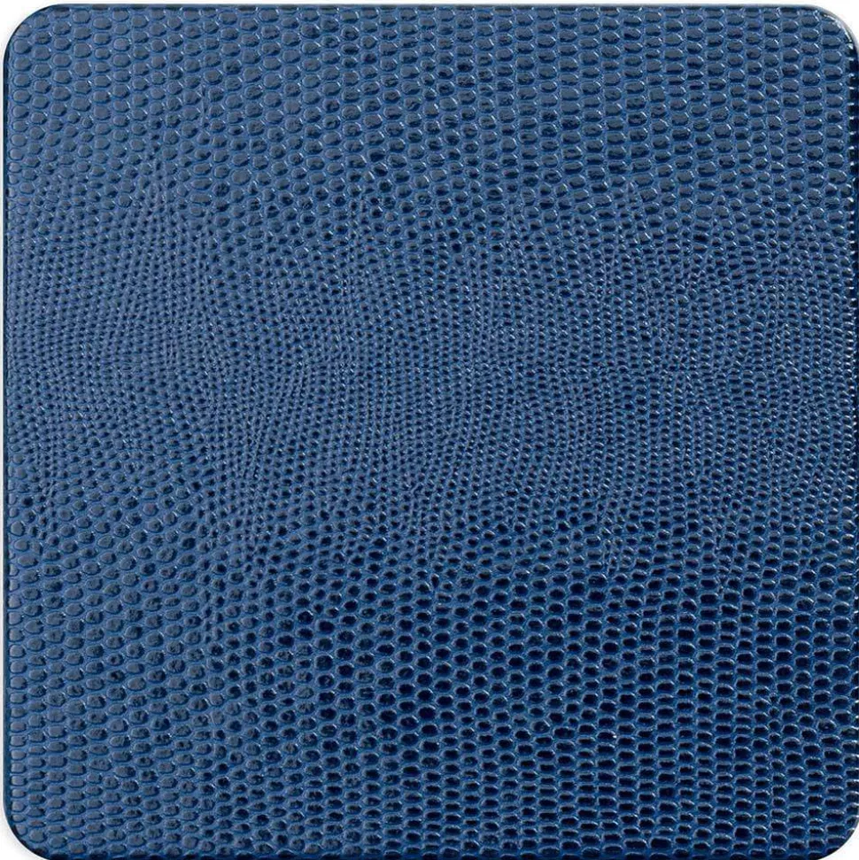 Square Lizard Coasters in Navy - 8 Per Box