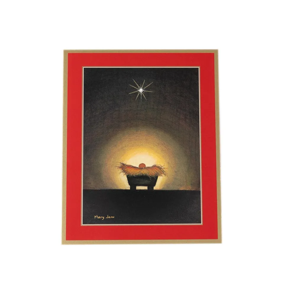 Star and Creche Classic Boxed Christmas Cards - includes 15 cards & envelopes