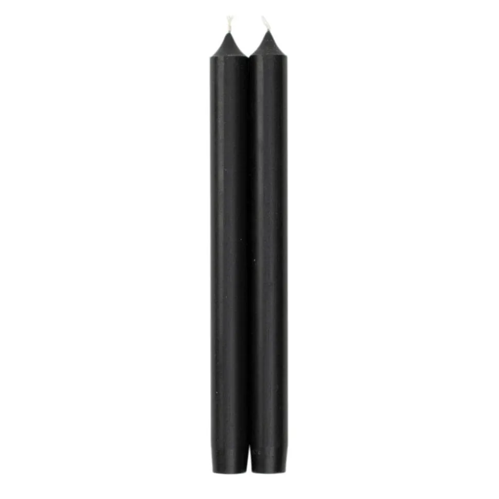 Straight Taper 10" Candles in Black - 2 Candles Per Package