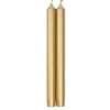 Straight Taper 12" Candles in Gold - 2 Candles Per Package