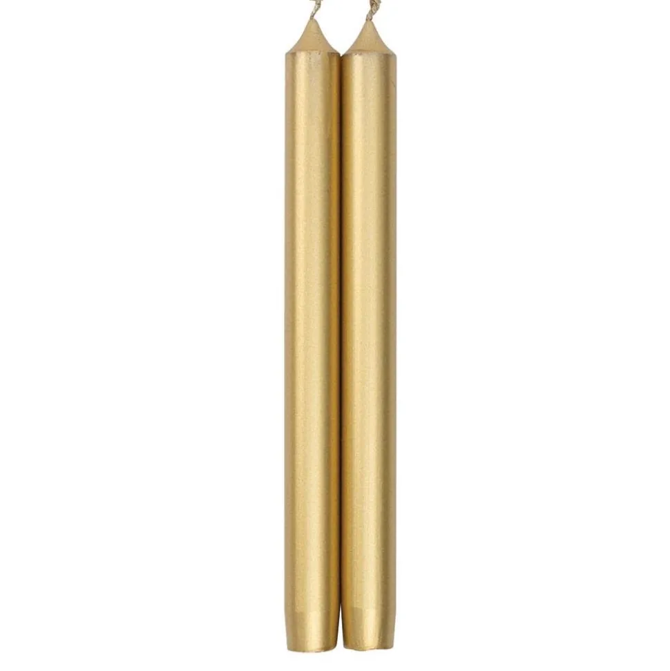 Straight Taper 12" Candles in Gold - 4 Candles
