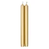Straight Taper 10" Candles in Gold - 2 Candles Per Package