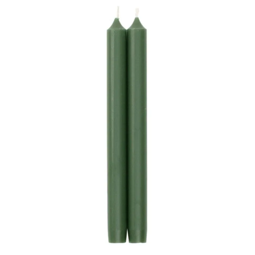 Straight Taper 10" Candles in Hunter Green - 2 Candles Per Package
