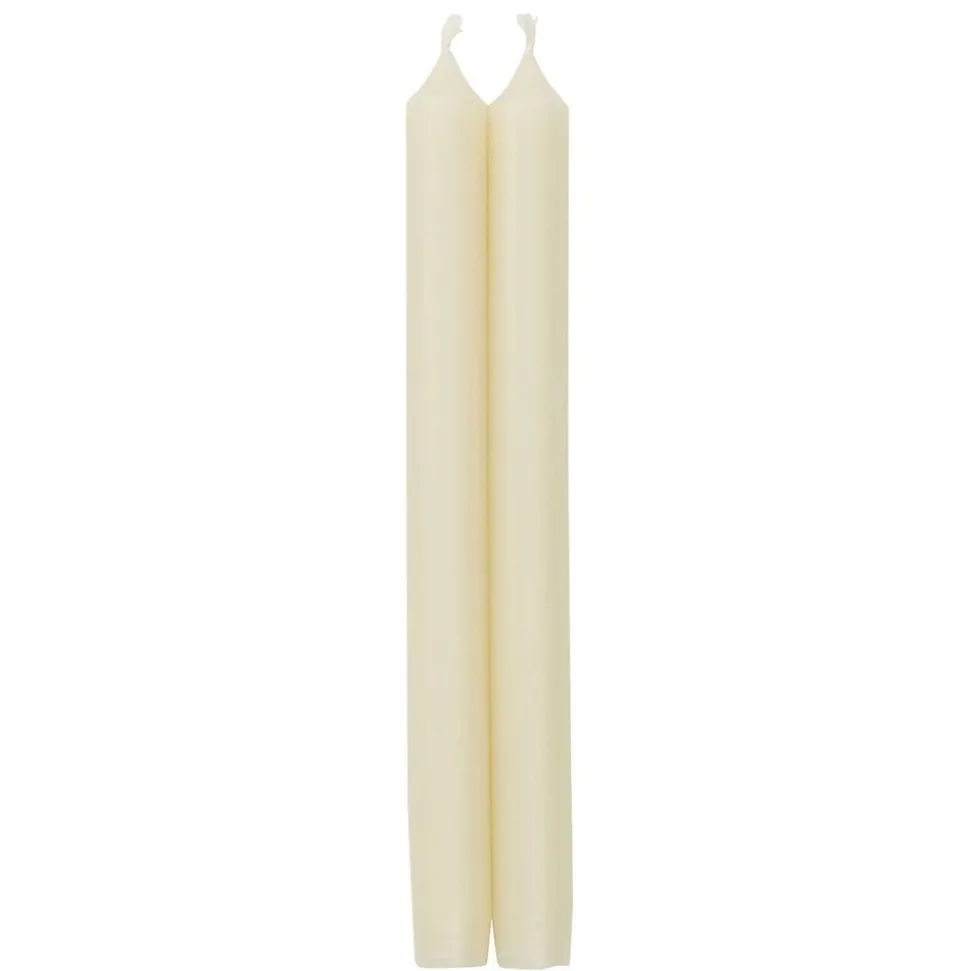 Straight Taper 12" Candles in Ivory - 2 Candles Per Package