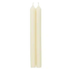 Straight Taper 10" Candles in Ivory - 2 Candles Per Package, 3 Packages Included