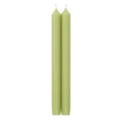 Straight Taper 10" Candles in Moss Green - 2 Candles Per Package, 6 Packages Included