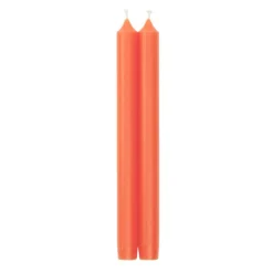 Straight Taper 10" Candles in Orange - 2 Candles Per Package, 6 Packages Included