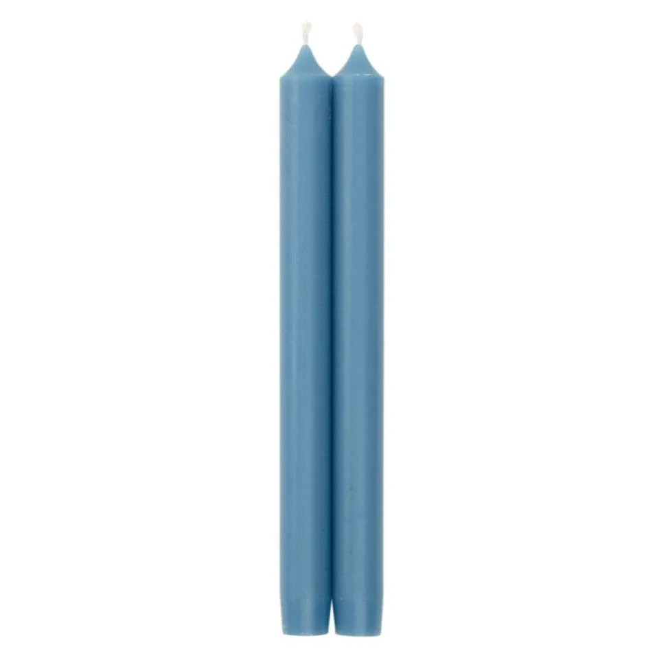 Straight Taper 10" Candles in Parisian Blue - 2 Candles Per Package, 6 Packages Included