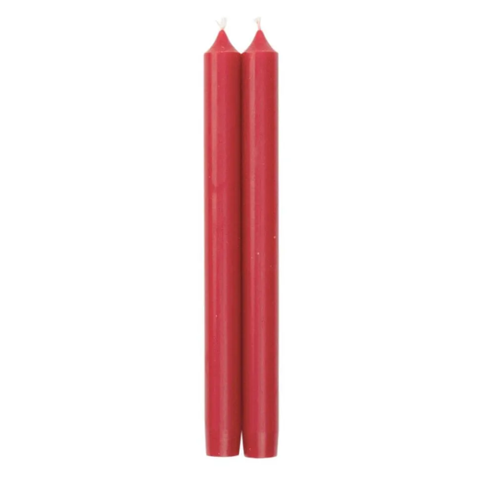 Straight Taper 10" Candles in Red - 2 Candles Per Package, 3 Packages Included