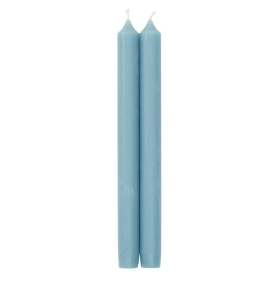 Straight Taper 10" Candles in Stone Blue - 2 Candles Per Package
