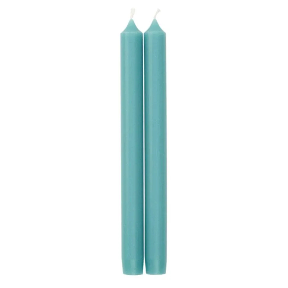 Straight Taper 10" Candles in Turquoise - 4 Candles