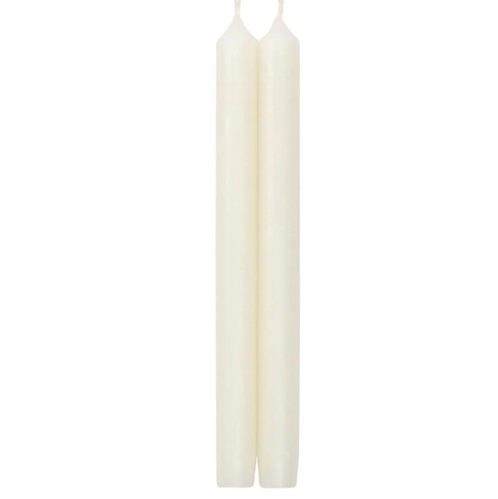 Straight Taper 12" Candles in White - 2 Candles Per Package