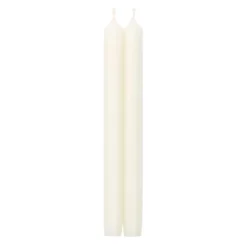 Straight Taper 10" Candles in White - 2 Candles Per Package, 3 Packages Included