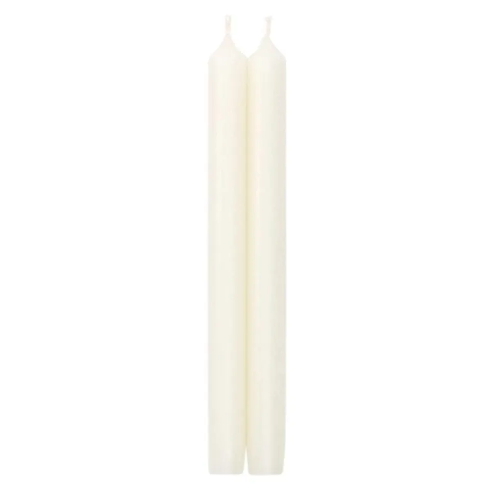 Straight Taper 10" Candles in White - 4 Candles