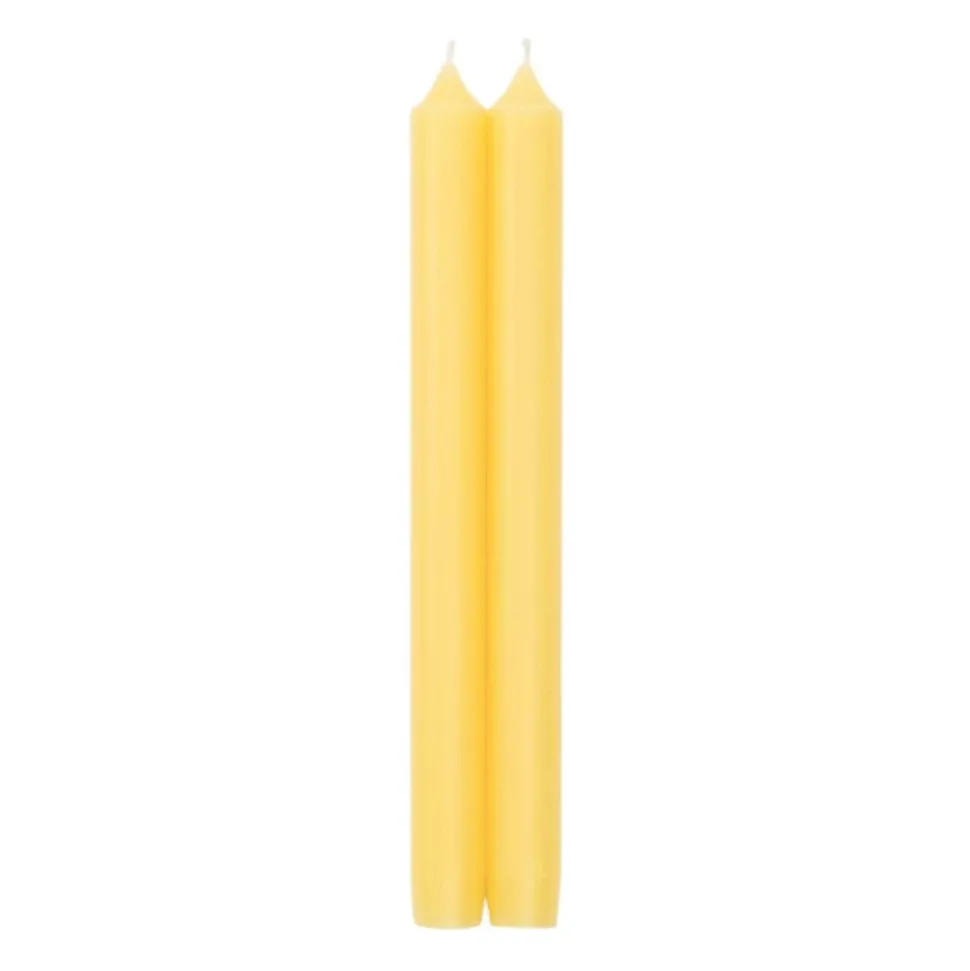 Straight Taper 10" Candles in Yellow - 4 Candles