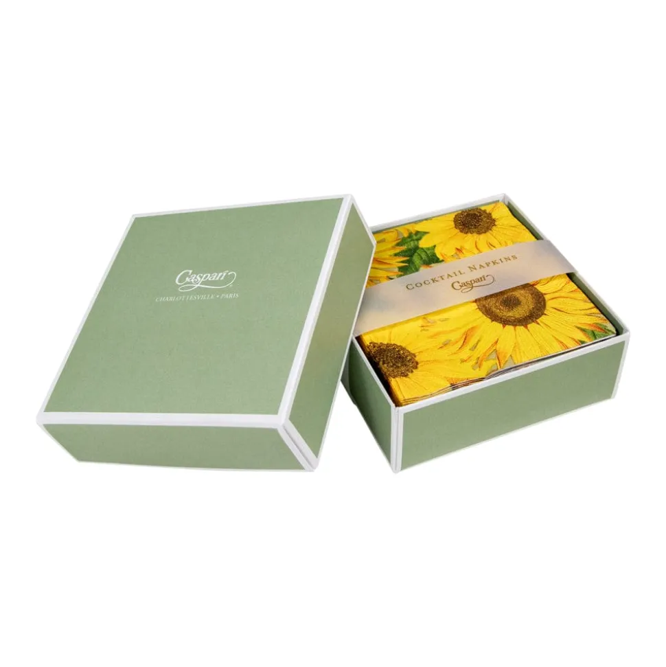 Sunflowers Boxed Paper Cocktail Napkins - 40 Per Box