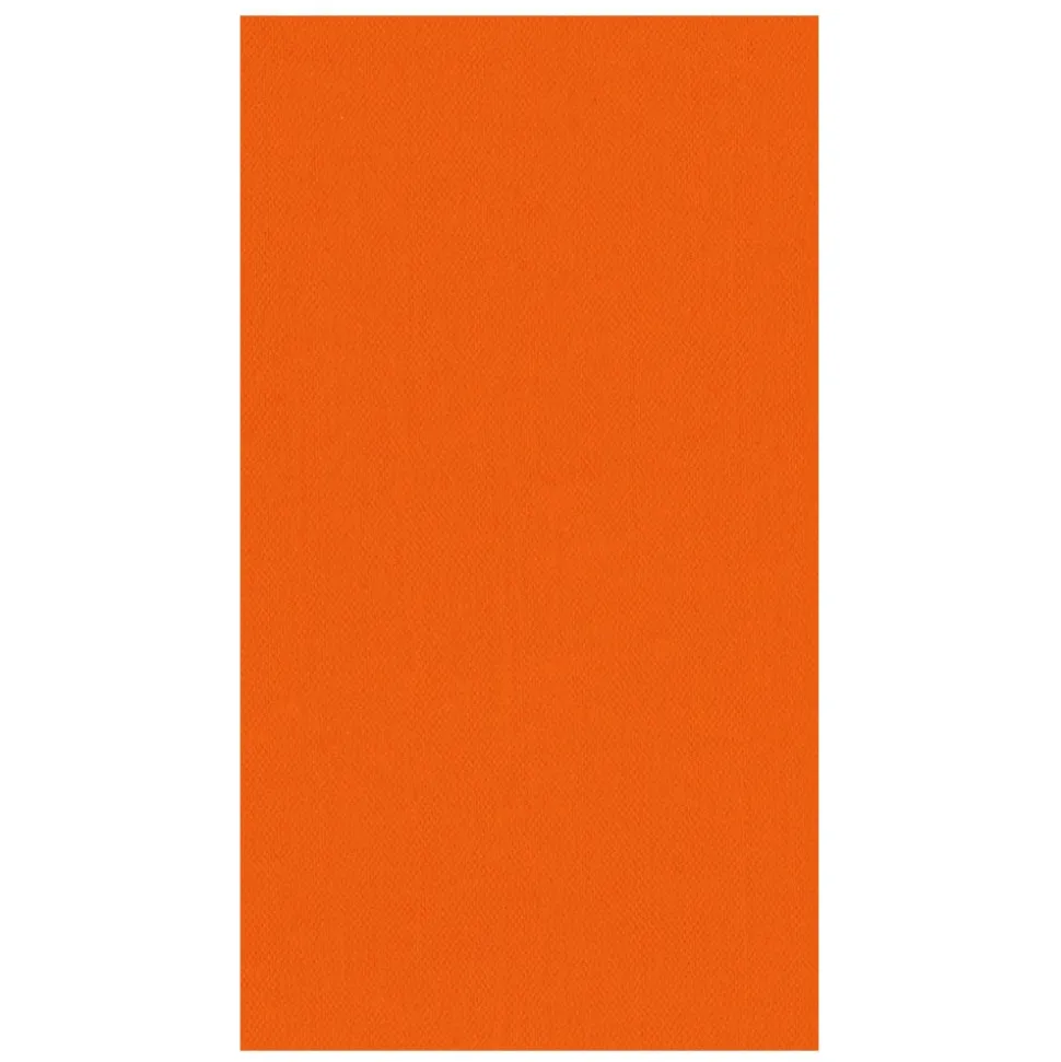 Tangerine Paper Linen Guest Towel Napkins - 12 Per Package