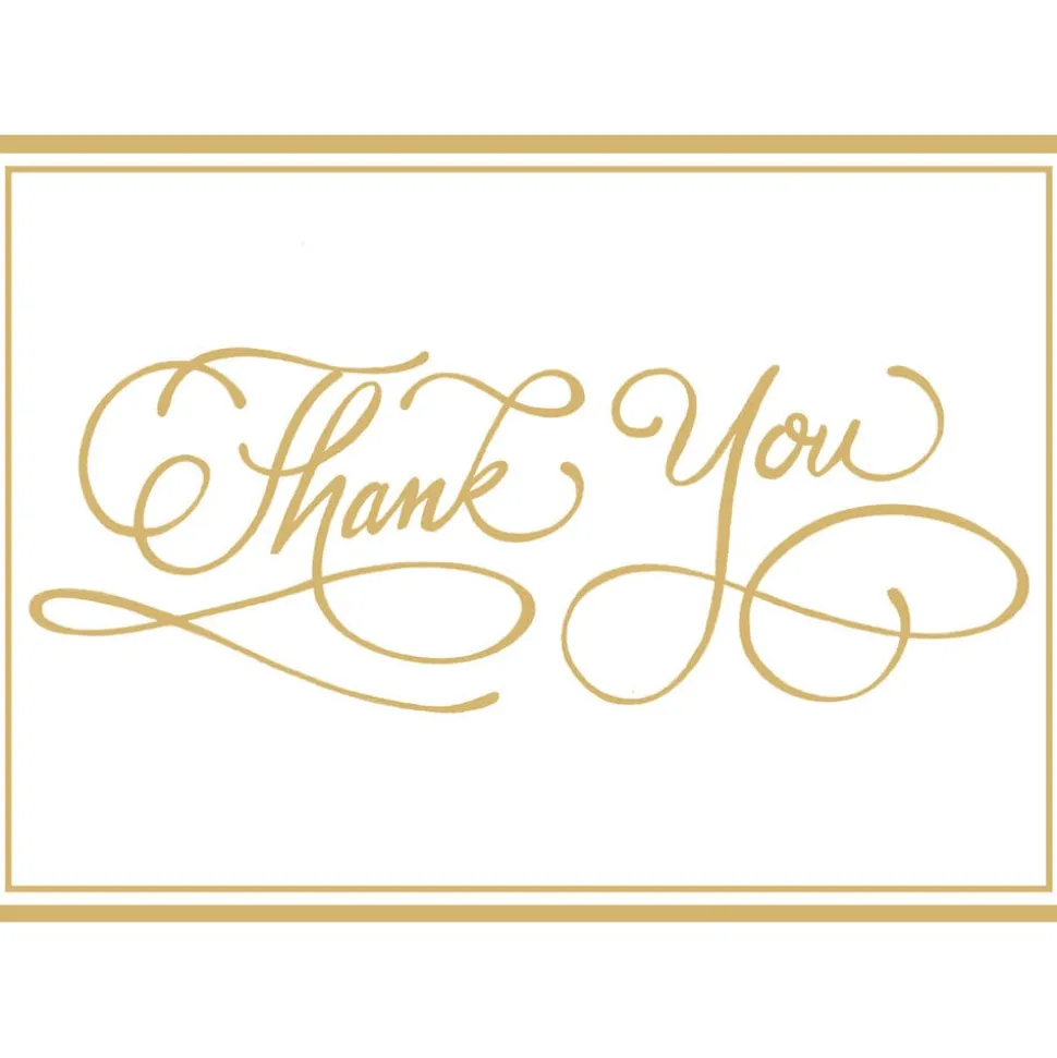 Thank You Calligraphy Foil Thank You Notes
