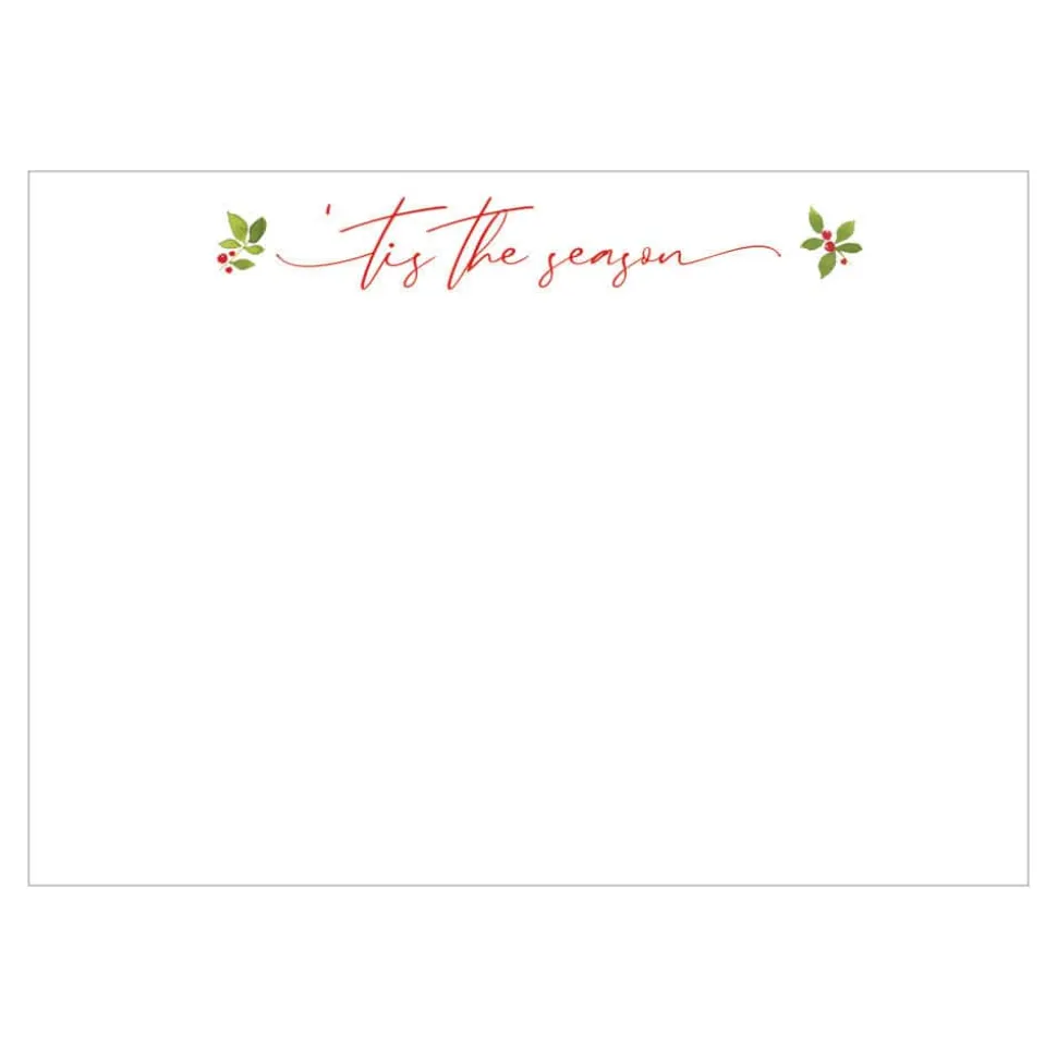 Tis The Season Correspondence Cards - 12 Per Package