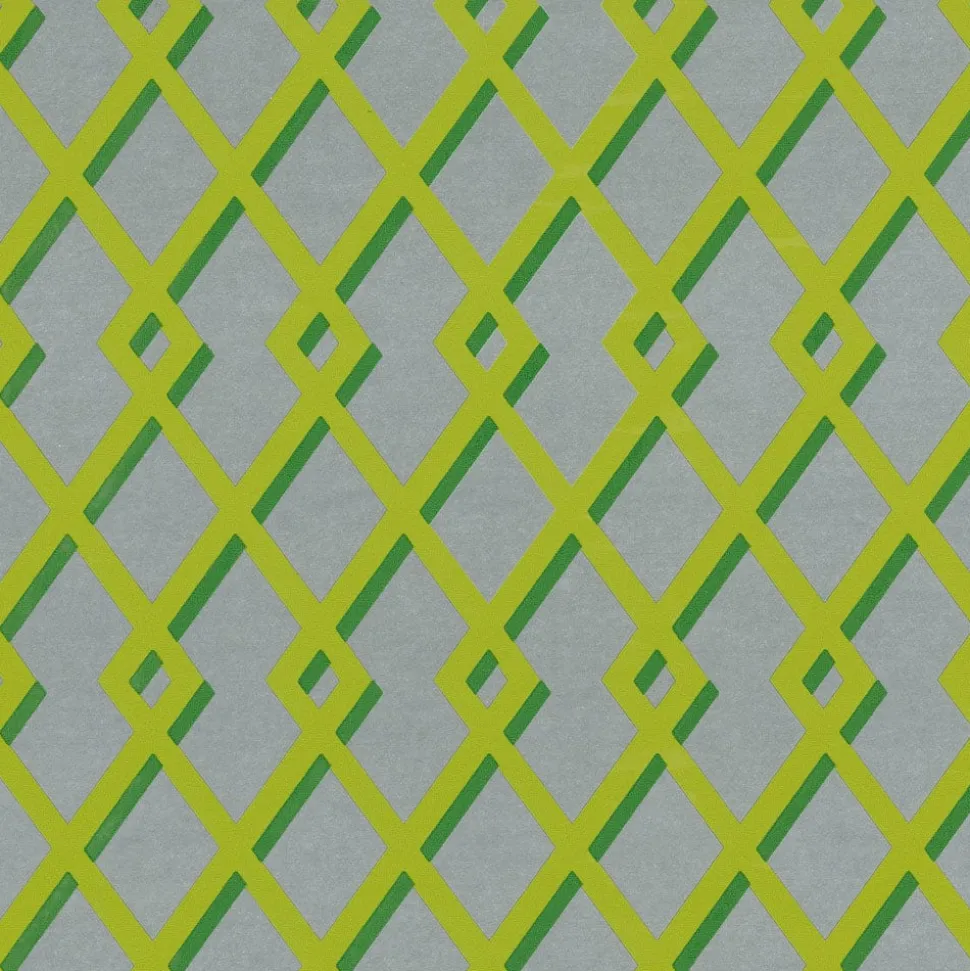 Trellis Green & Silver Foil Gift Wrapping Paper - 30 x 6 Roll