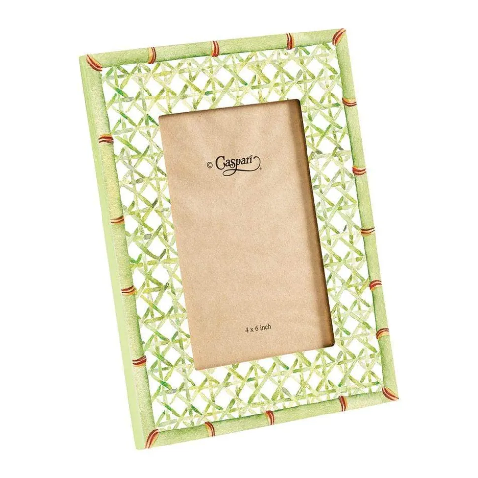 Trellis Green 4" x 6" Lacquer Picture Frame - includes 1 frame