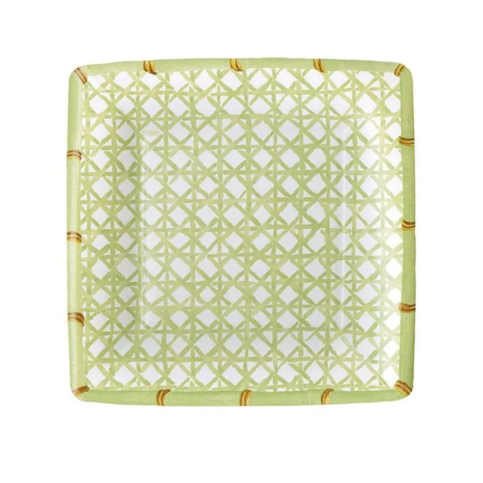 Trellis Square Paper Salad & Dessert Plates - 8 Per Package