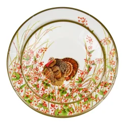 Turkey And Berries Dinner Plates - 8 Per Package