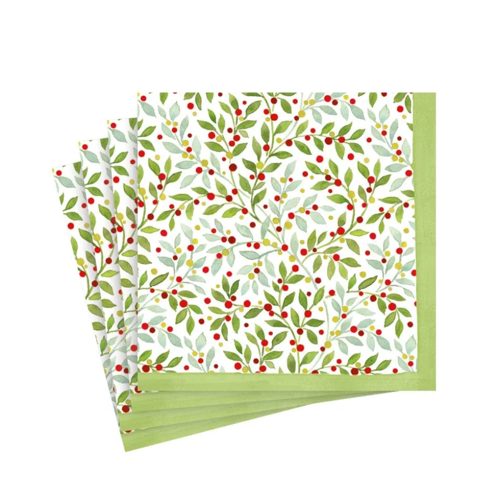 Twining Greenery Paper Cocktail Napkins - 20 Per Package