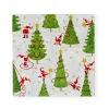 Twirling Santas Cocktail Napkins - 20 Per Package