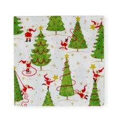 Twirling Santas Cocktail Napkins - 20 Per Package
