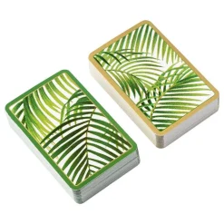 Under the Palms Large Type Bridge Gift Set - 2 Playing Card Decks & 2 Score Pads