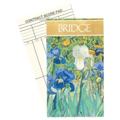 Van Gogh Irises Bridge Gift Set - 2 Playing Card Decks & 2 Score Pads