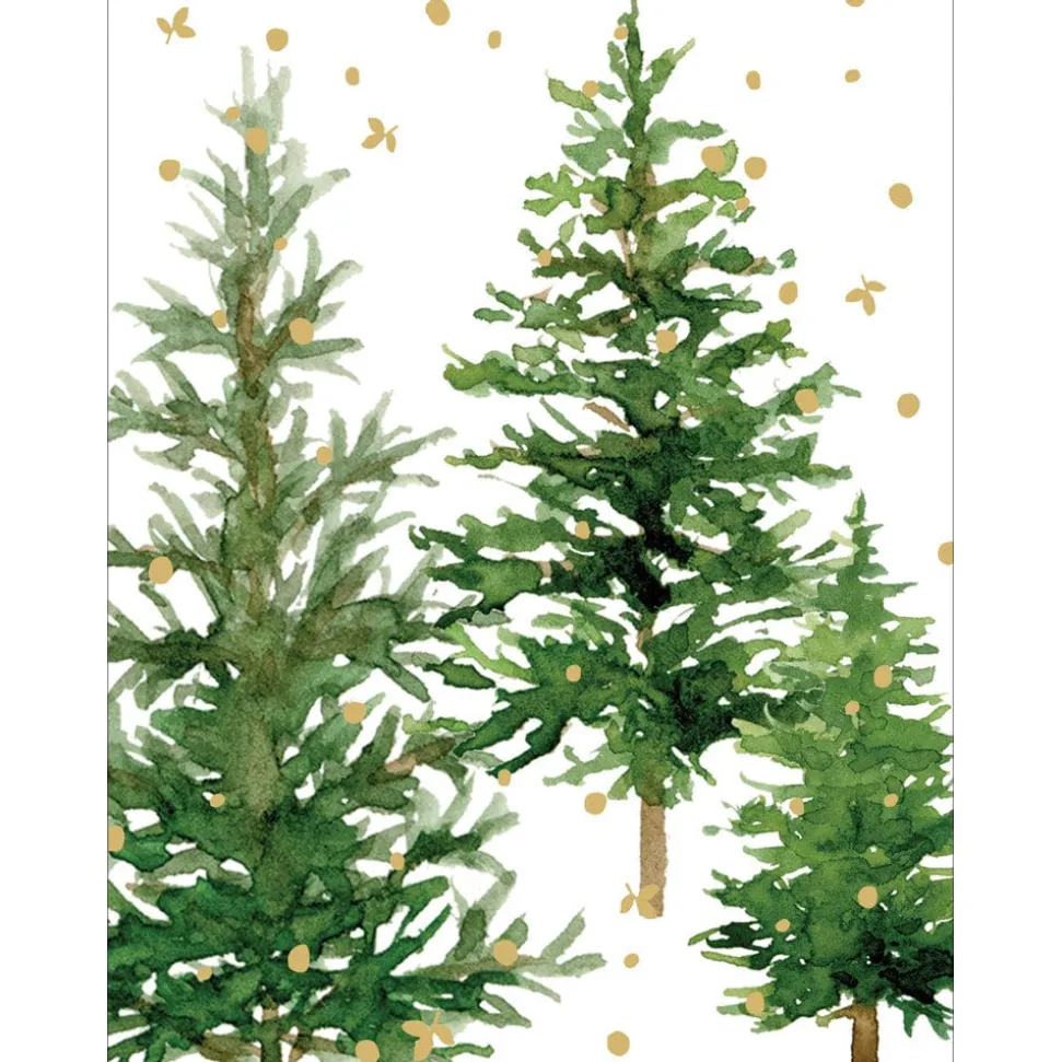 White Christmas Foil Classic Boxed Christmas Cards - includes 10 cards & envelopes