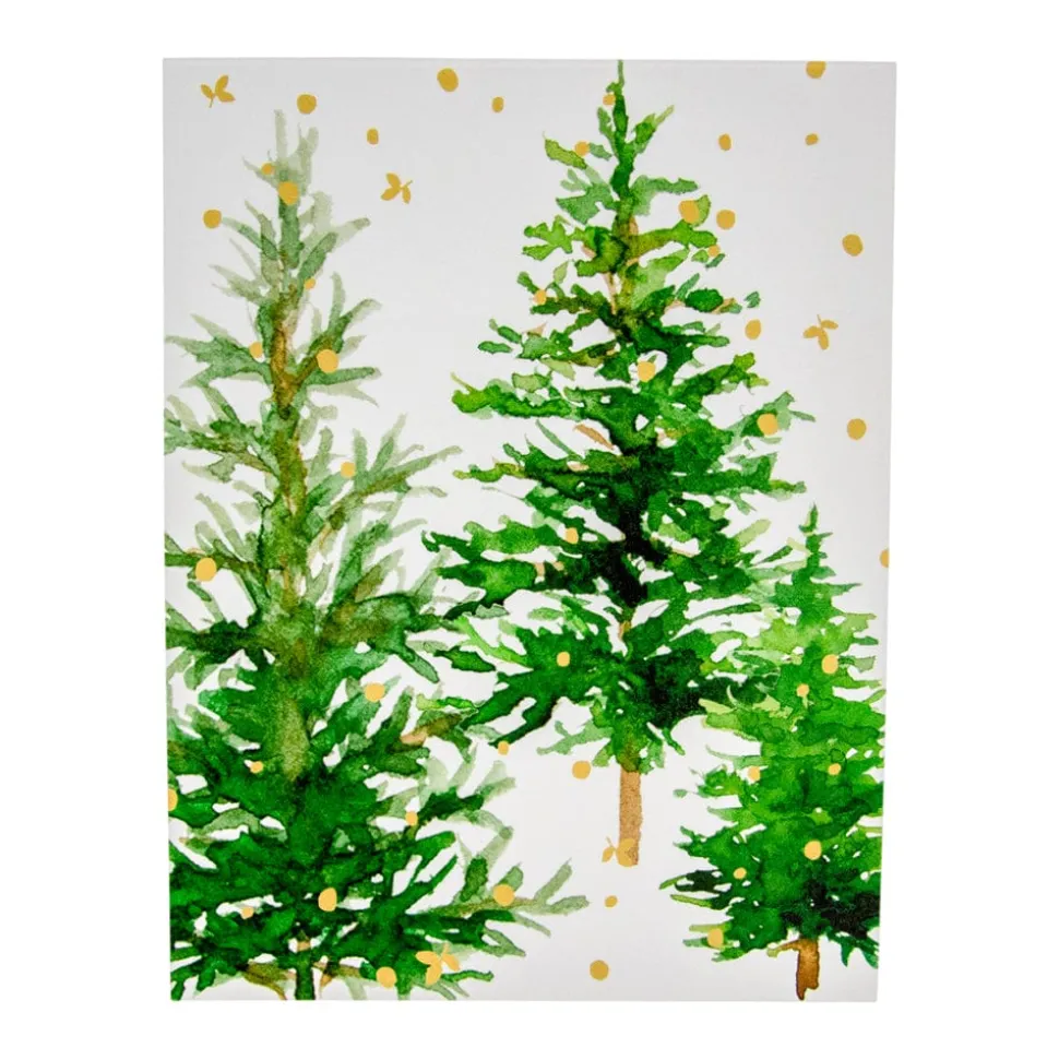 White Christmas Foil Classic Boxed Christmas Cards - includes 10 cards & envelopes