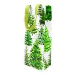 White Christmas Wine & Bottle Gift Bags - 1 Each