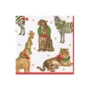 Wild Christmas Ivory Cocktail Napkins - 20 Per Package