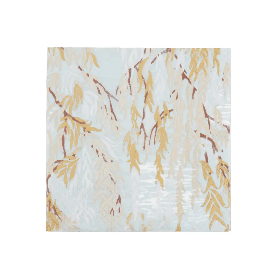 Willows Silver Cocktail Napkins - includes 20 Cocktail Napkins
