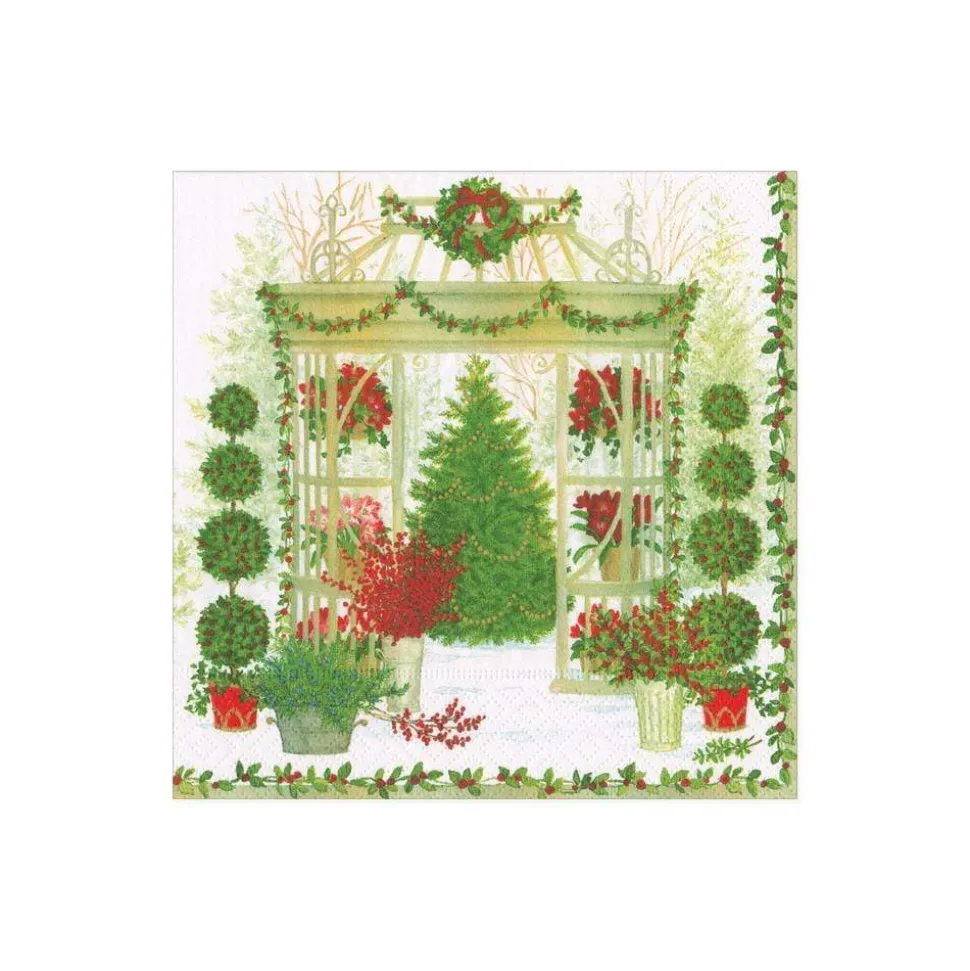 Winter Conservatory Paper Cocktail Napkins - 20 Per Package